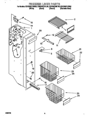 Freezer liner