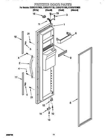 Freezer door