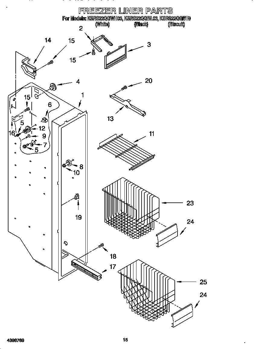 Freezer liner