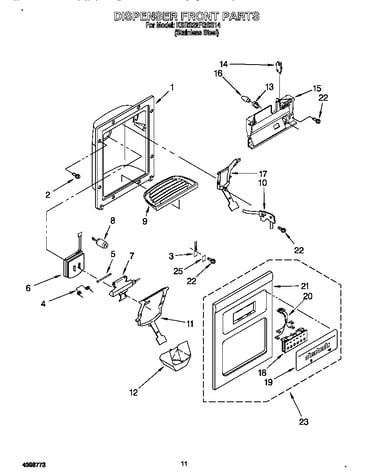 Dispenser front