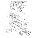 KitchenAid KSRS22FGBT04 motor and ice container diagram
