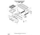 Whirlpool SF302BSGW1 oven and broiler diagram