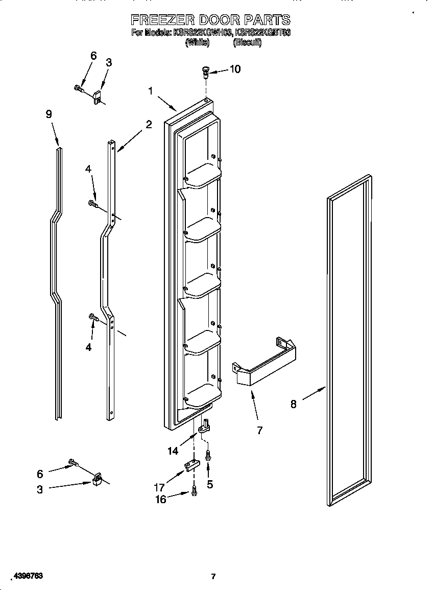Freezer door
