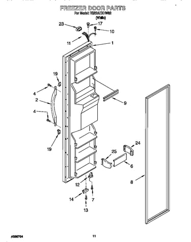 Freezer door