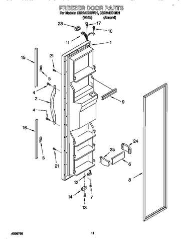 Freezer door