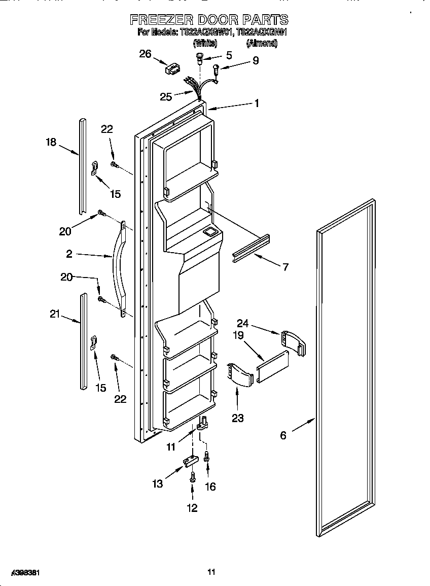 Freezer door