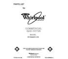 Whirlpool GCGM2901JQ0 front cover diagram