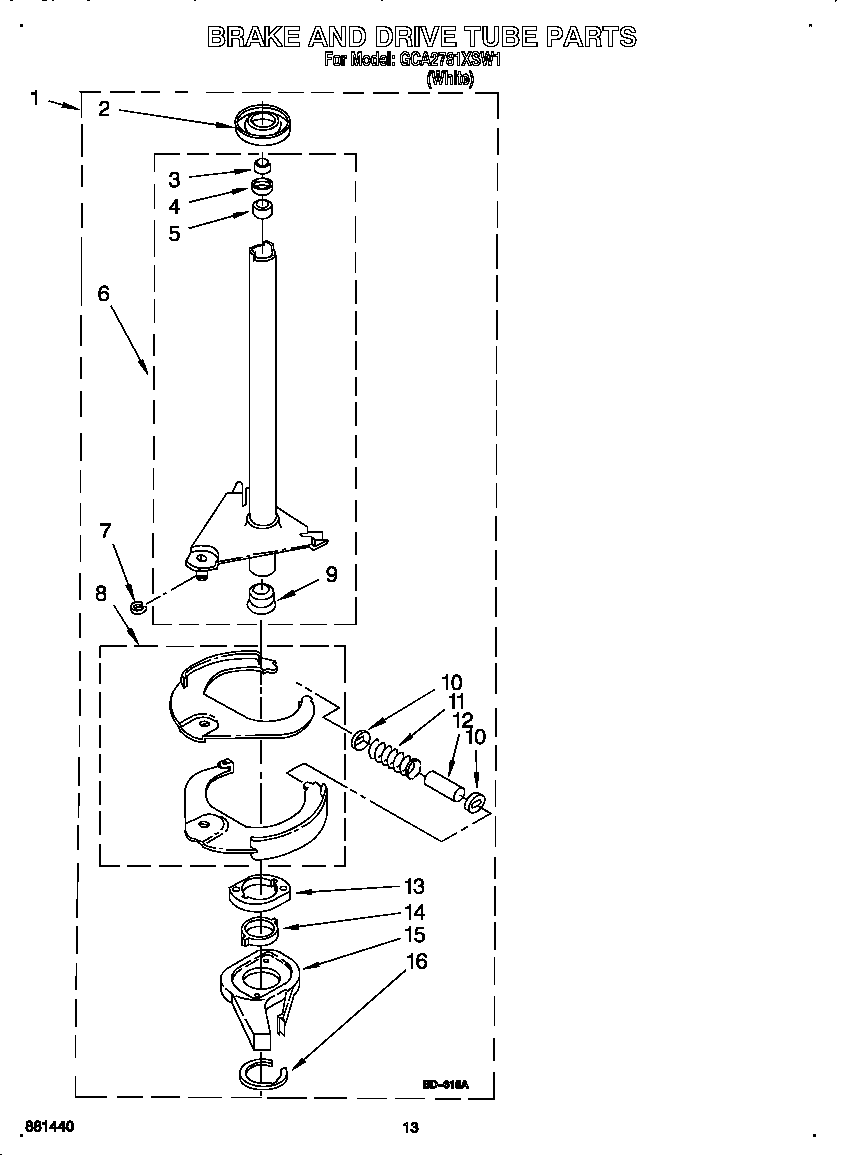 Brake and drive tube