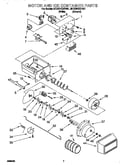 Motor and ice container