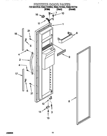 Freezer door