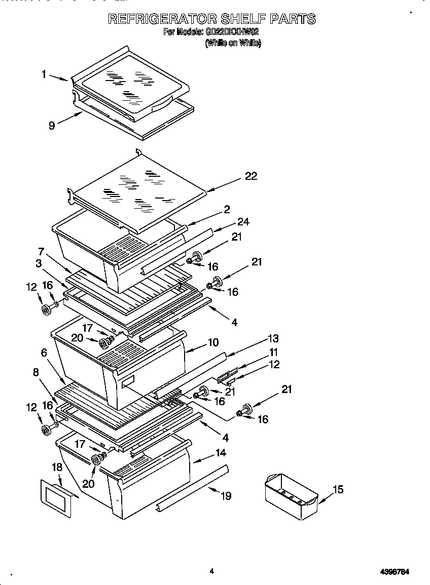 Refrigerator shelf