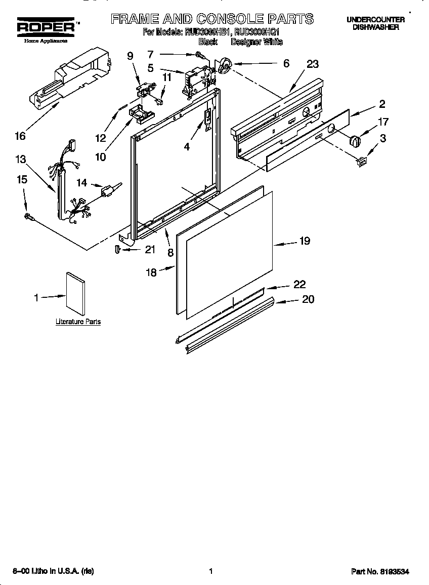 Frame and console