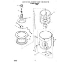 Whirlpool LCR7244HQ1 agitator, basket and tub diagram