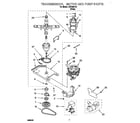 Whirlpool LCR7244HQ1 transmission, motor and pump diagram
