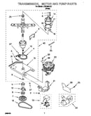 Transmission, motor and pump