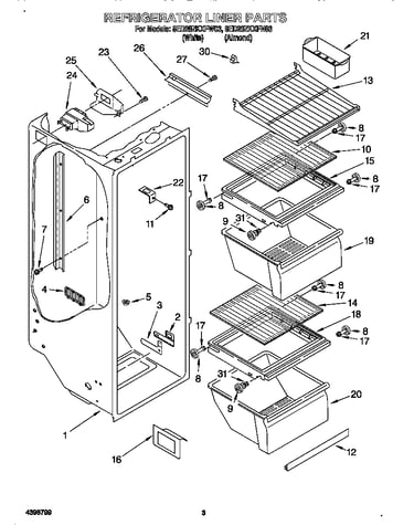 Refrigerator liner
