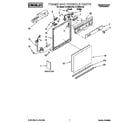Crosley CUD4000JB0 frame and console diagram