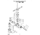 Roper RUD5750HQ0 pump and sprayarm diagram