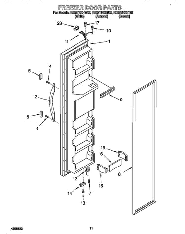 Freezer door