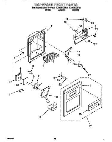 Dispenser front