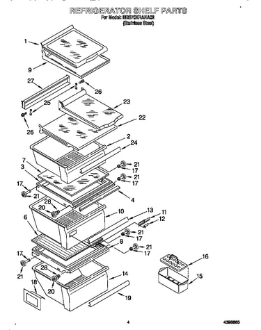Refrigerator shelf