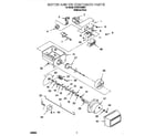 Whirlpool GD25DCXHS01 motor and ice container diagram