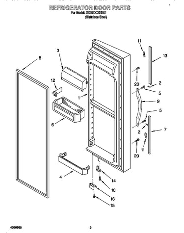Refrigerator door