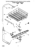 Upper dishrack and water feed