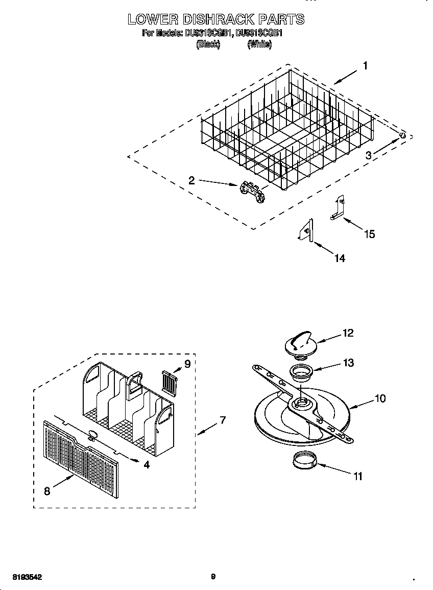Lower dishrack
