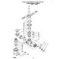 Roper RUD5000HB1 pump and spray arm diagram