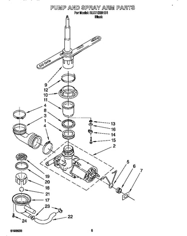Pump and sprayarm