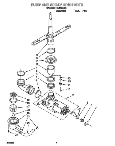 Pump and sprayarm