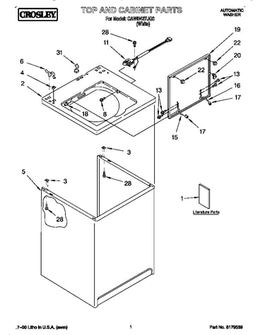 Top and cabinet
