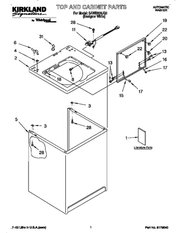 Top and cabinet