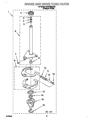 Brake and drive tube