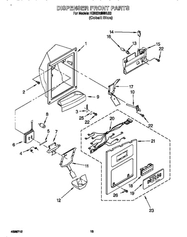 Dispenser front