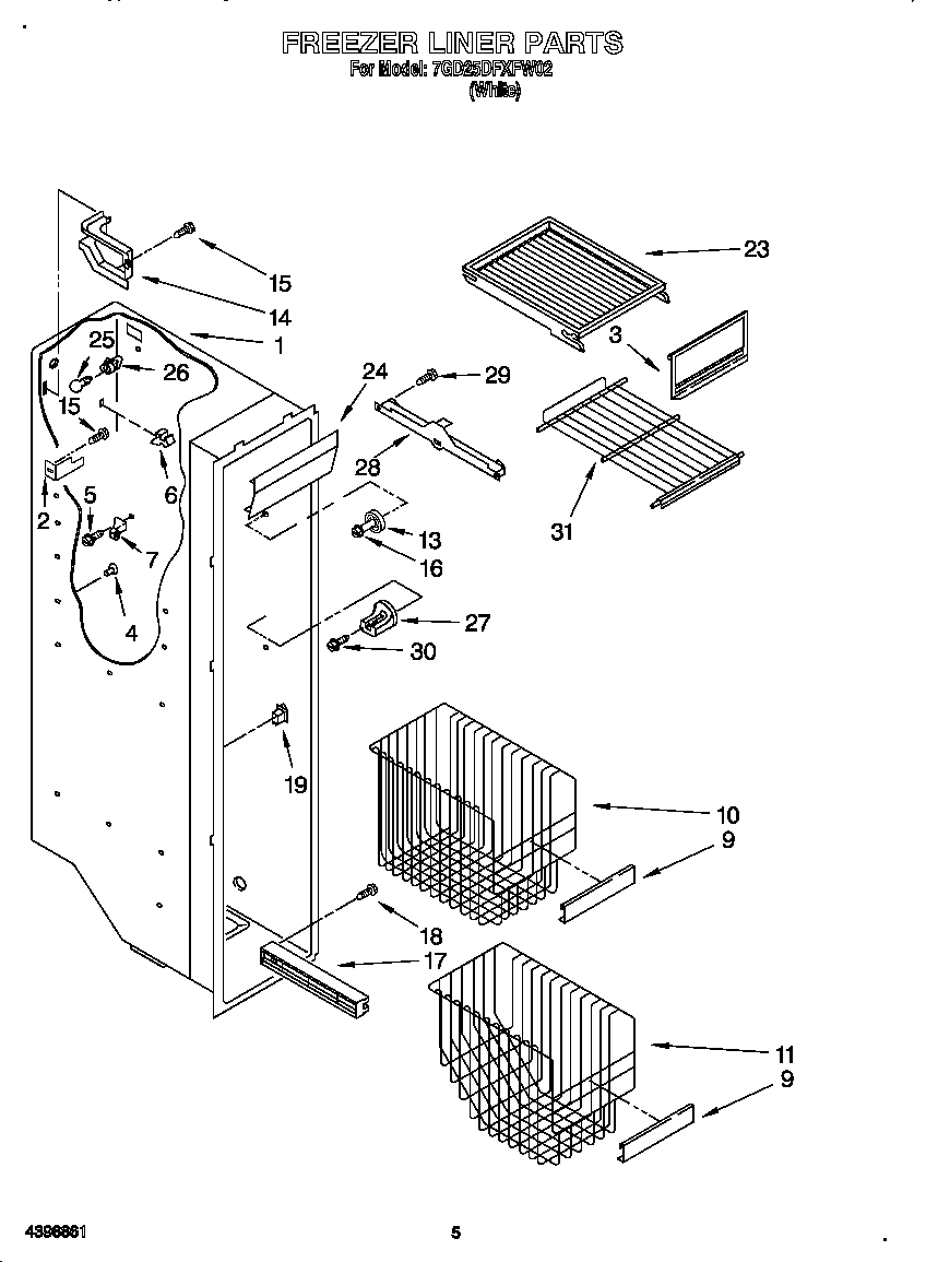 Freezer liner