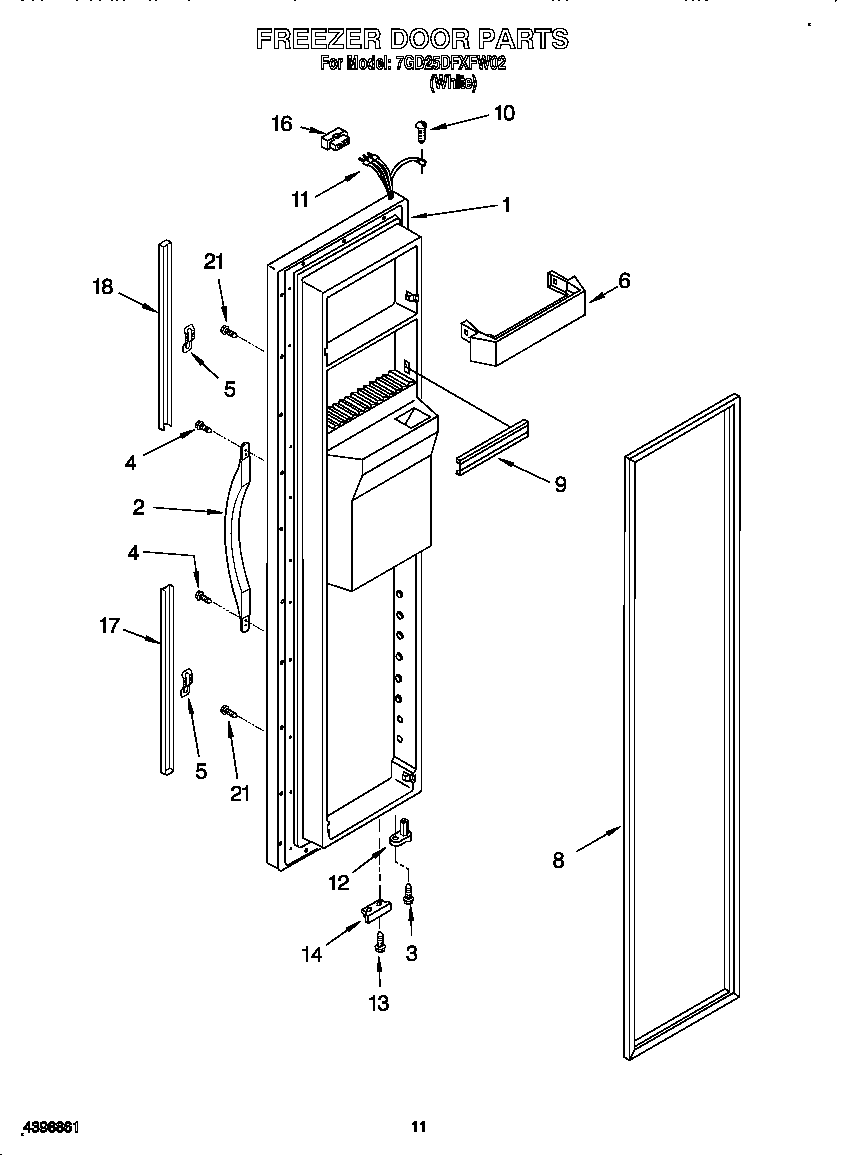 Freezer door
