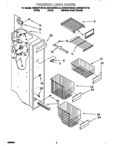 Freezer liner