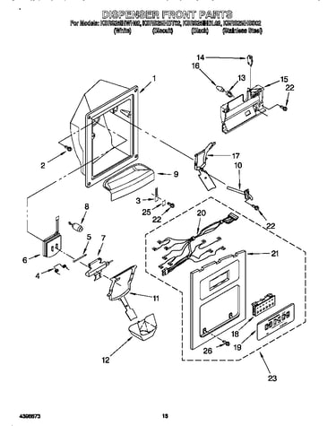 Dispenser front