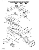 Motor and ice container