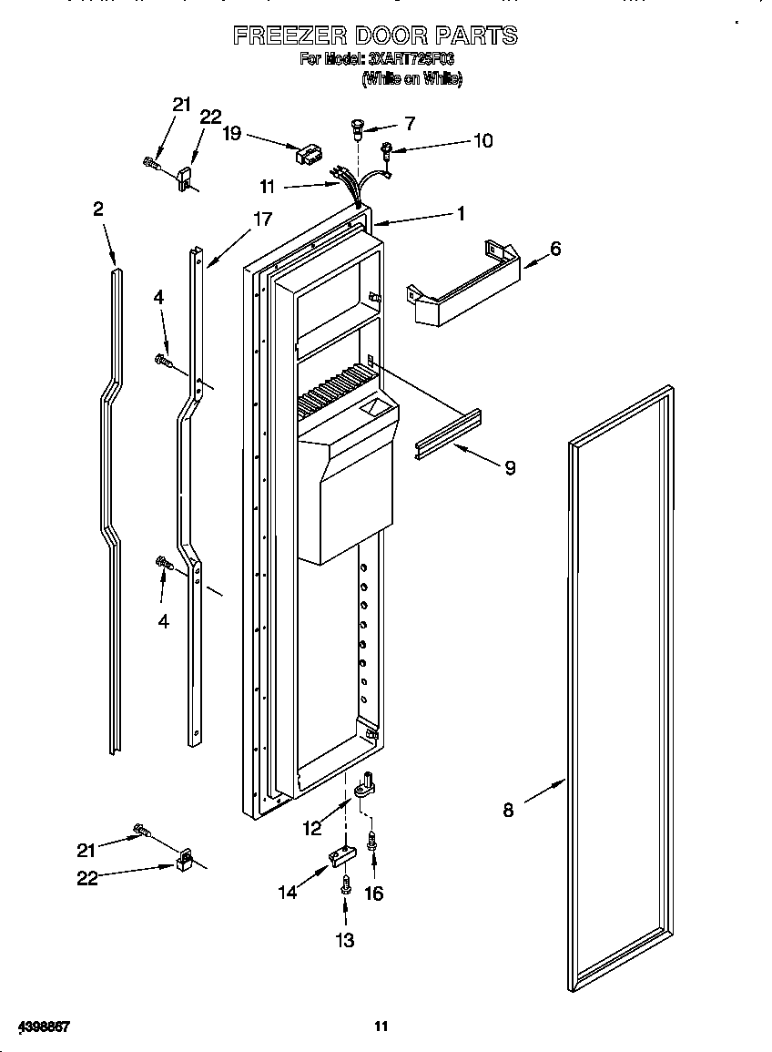 Freezer door