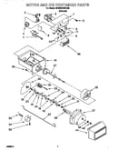 Motor and ice container