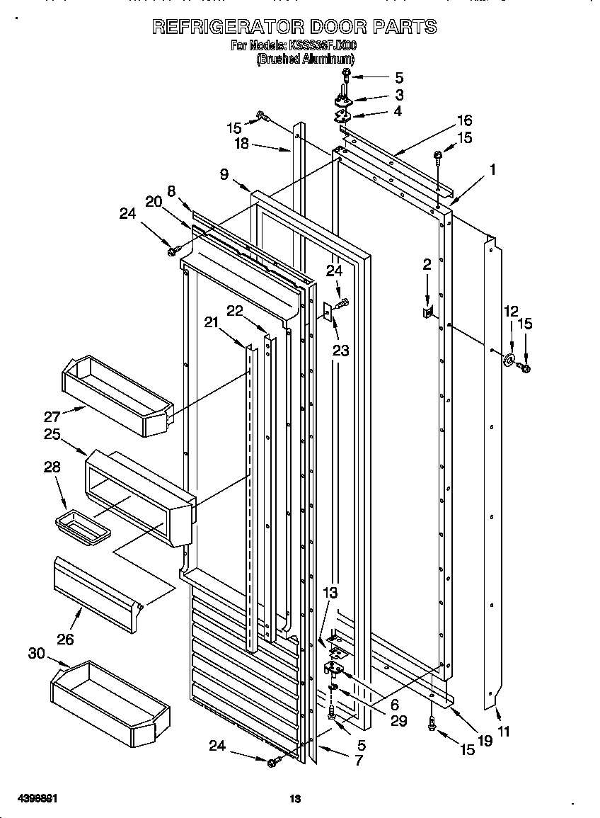 Refrigerator door