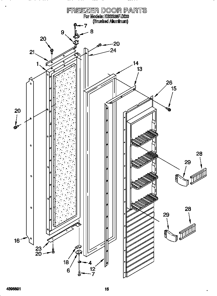 Freezer door