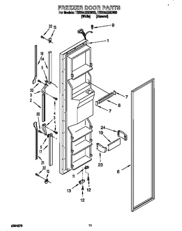 Freezer door