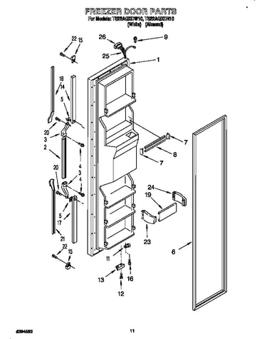 Freezer door