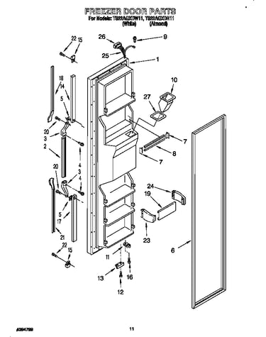 Freezer door