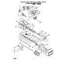 Whirlpool TS22AQXGN00 motor and ice container diagram