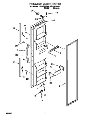 Freezer door